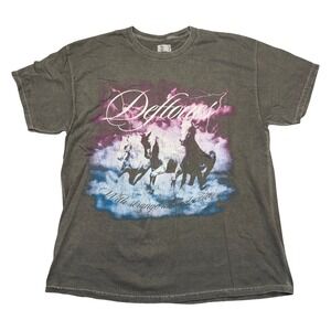 Deftones T-Shirt Mens L Deftones Gray Strange Distant Voices Graphic Band Tee